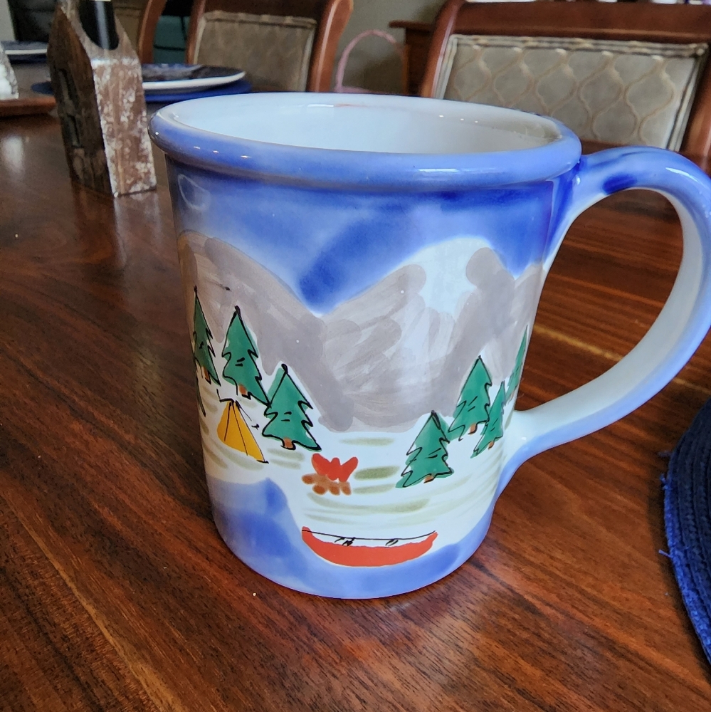 NH Mug-16 oz  mug with a large handle. Warner, New Hampshire. Camping Lake Woods